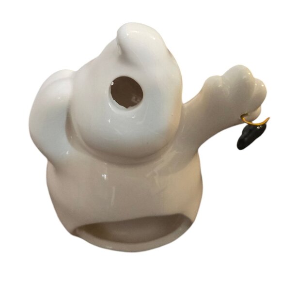 Ceramic Ghost and Spider Tea Light Holder Halloween Decor Candleholder - Picture 4 of 16